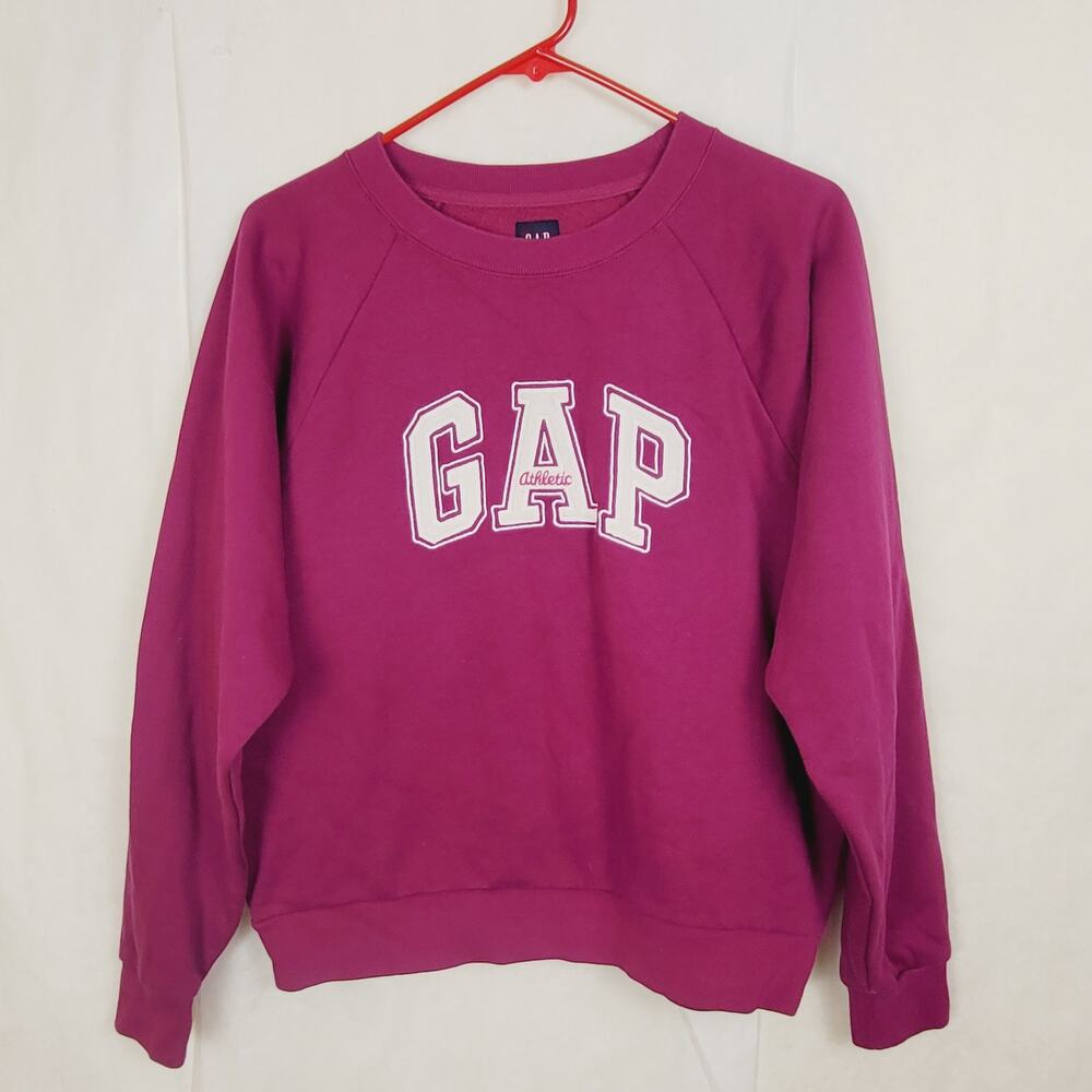 Gap orchid purple logo raglan sleeve sweatshirt Size XS Y2K Retro Casual
